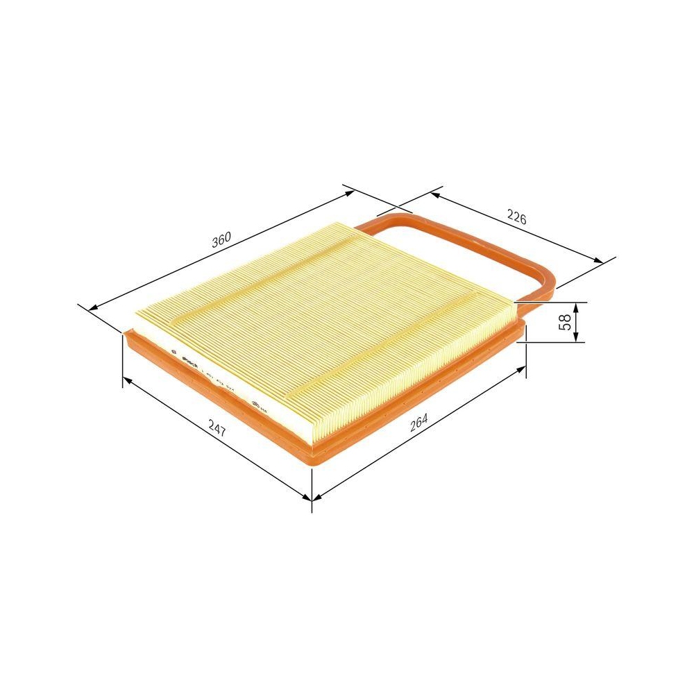 Luftfilter BOSCH 1 457 433 574 f&uuml;r AUDI SEAT SKODA VW