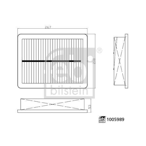 FEBI BILSTEIN 1005989 Luftfilter f&uuml;r MG ROEWE (SAIC)