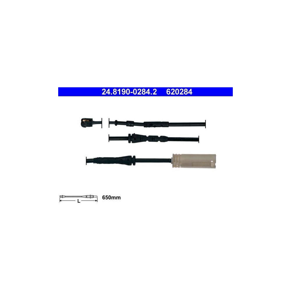 Warnkontakt, Bremsbelagverschlei&szlig; ATE 24.8190-0284.2 f&uuml;r BMW, Vorderachse