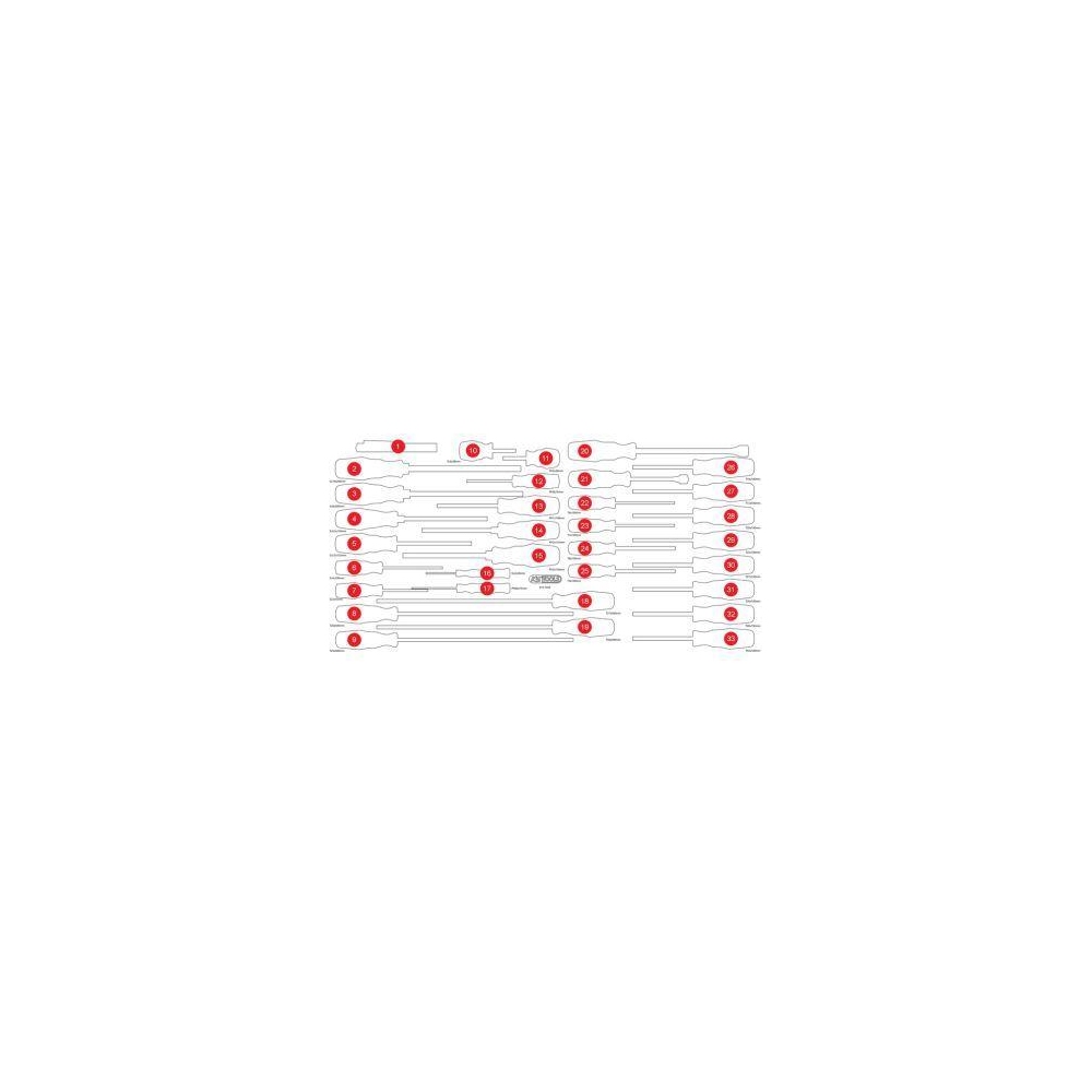 Schaumstoffeinlage, Sortimentskasten KS TOOLS 813.1033-97 f&uuml;r