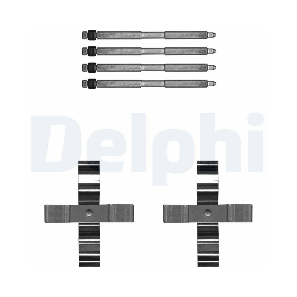 DELPHI LX0703 Zubeh&ouml;rsatz, Scheibenbremsbelag f&uuml;r, Hinterachse, Vorderachse