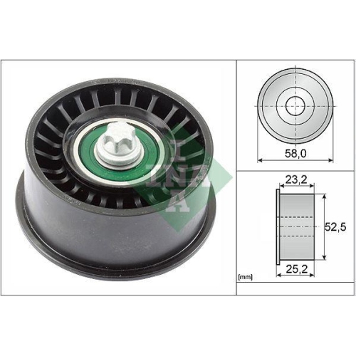 Umlenk-/F&uuml;hrungsrolle, Zahnriemen Schaeffler INA 532 0478 10 f&uuml;r OPEL SAAB