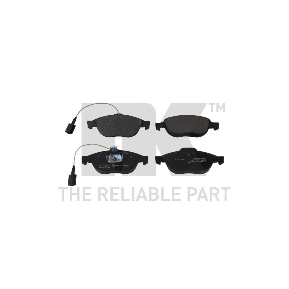 Bremsbelagsatz, Scheibenbremse NK 221016 f&uuml;r ALFA ROMEO FIAT, Vorderachse