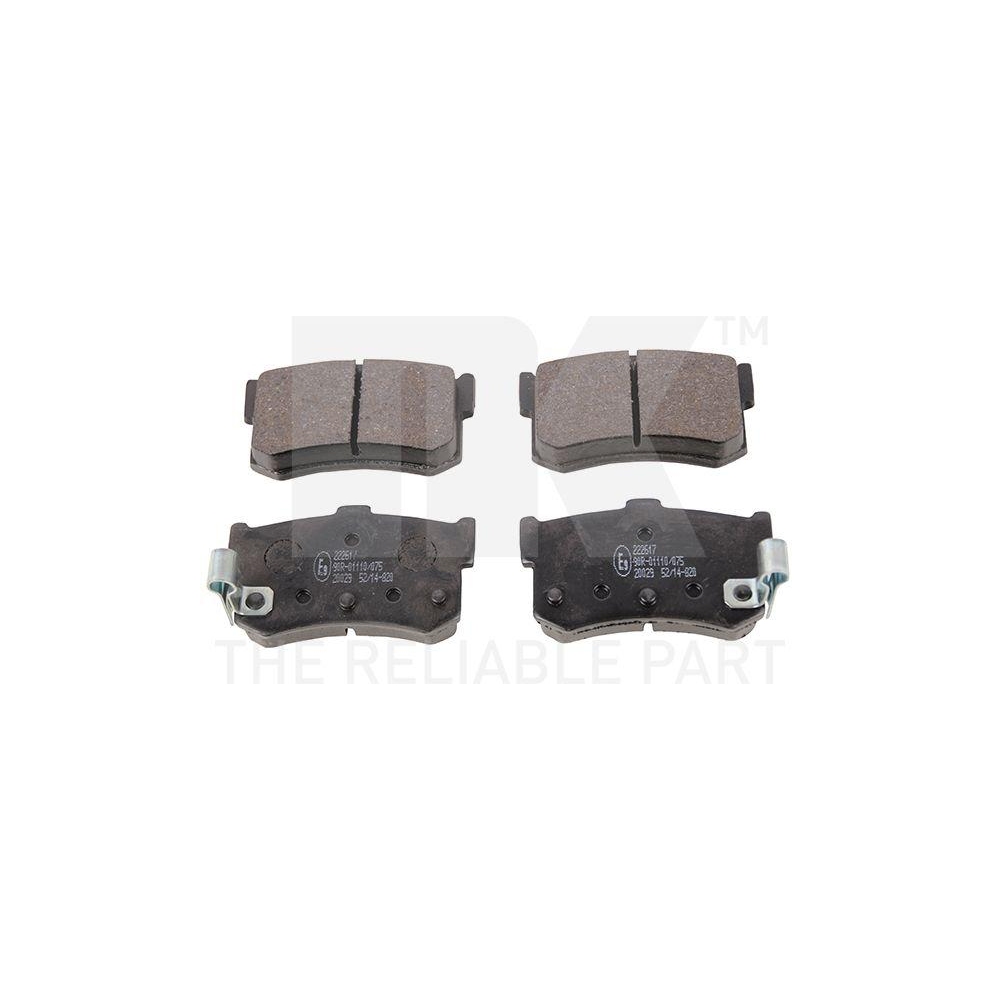 Bremsbelagsatz, Scheibenbremse NK 222617 f&uuml;r HONDA ROVER HYUNDAI ACURA