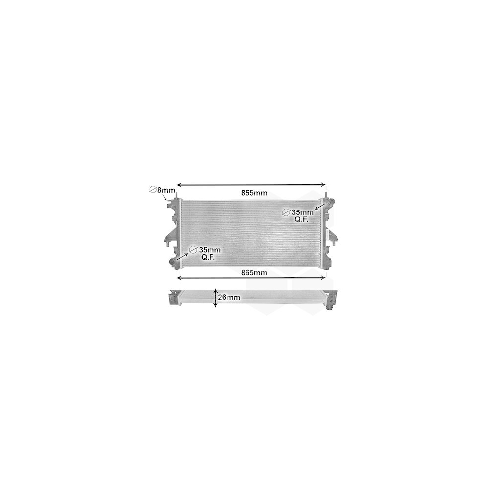 Kühler, Motorkühlung VAN WEZEL 40002309 für FIAT PEUGEOT CITROËN/PEUGEOT