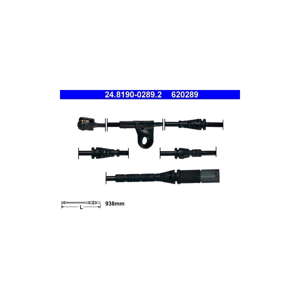 Warnkontakt, Bremsbelagverschlei&szlig; ATE 24.8190-0289.2 f&uuml;r BMW, Vorderachse