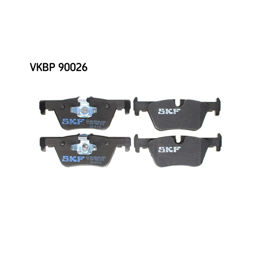 Bremsbelagsatz, Scheibenbremse SKF VKBP 90026 f&uuml;r BMW, Hinterachse