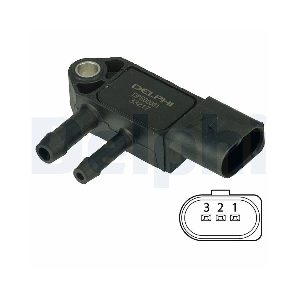 DELPHI DPS00001 Sensor, Abgasdruck f&uuml;r AUDI SEAT SKODA VW VAG