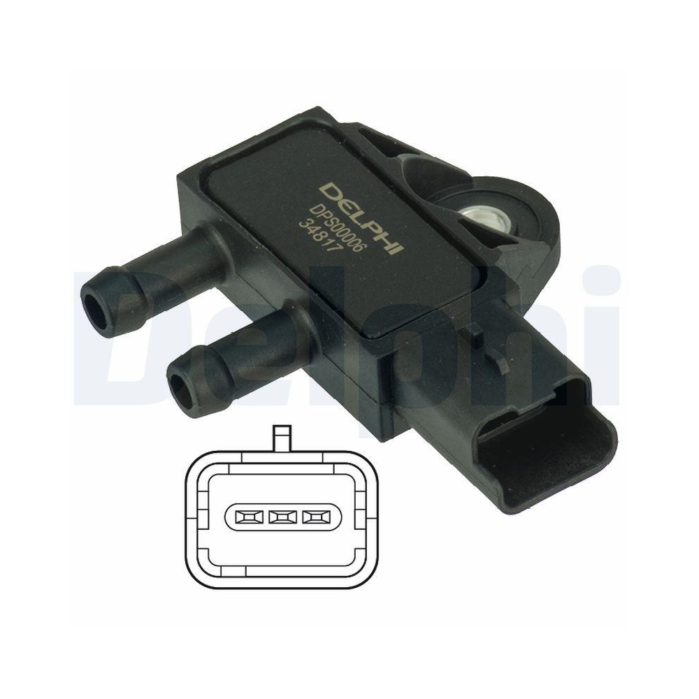 DELPHI DPS00006 Sensor, Abgasdruck für CITROËN FIAT PEUGEOT MINI DS