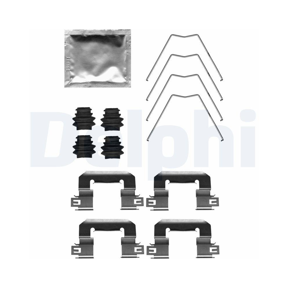 DELPHI LX0711 Zubeh&ouml;rsatz, Scheibenbremsbelag f&uuml;r, Vorderachse