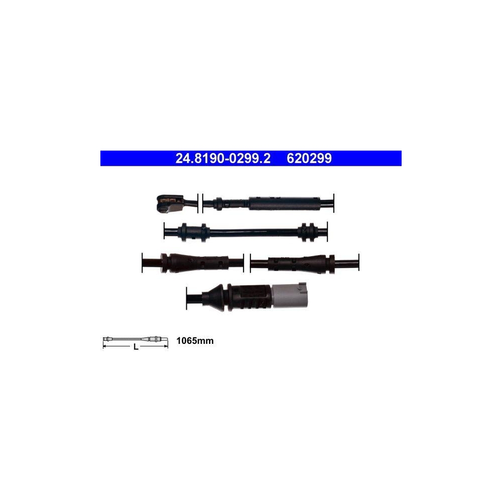 Warnkontakt, Bremsbelagverschlei&szlig; ATE 24.8190-0299.2 f&uuml;r BMW, Hinterachse