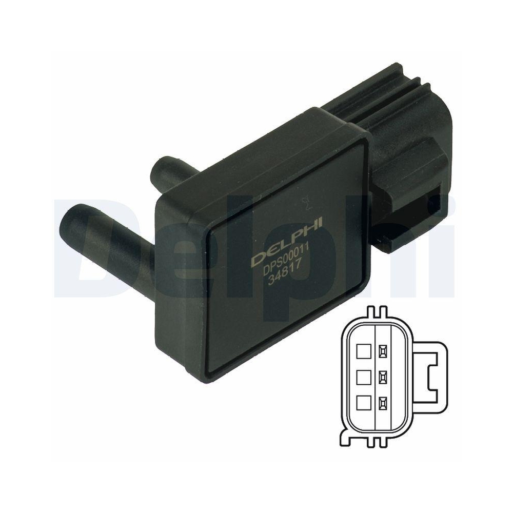 DELPHI DPS00011 Sensor, Abgasdruck f&uuml;r CITRO&Euml;N FORD MAZDA PEUGEOT VOLVO FORD USA