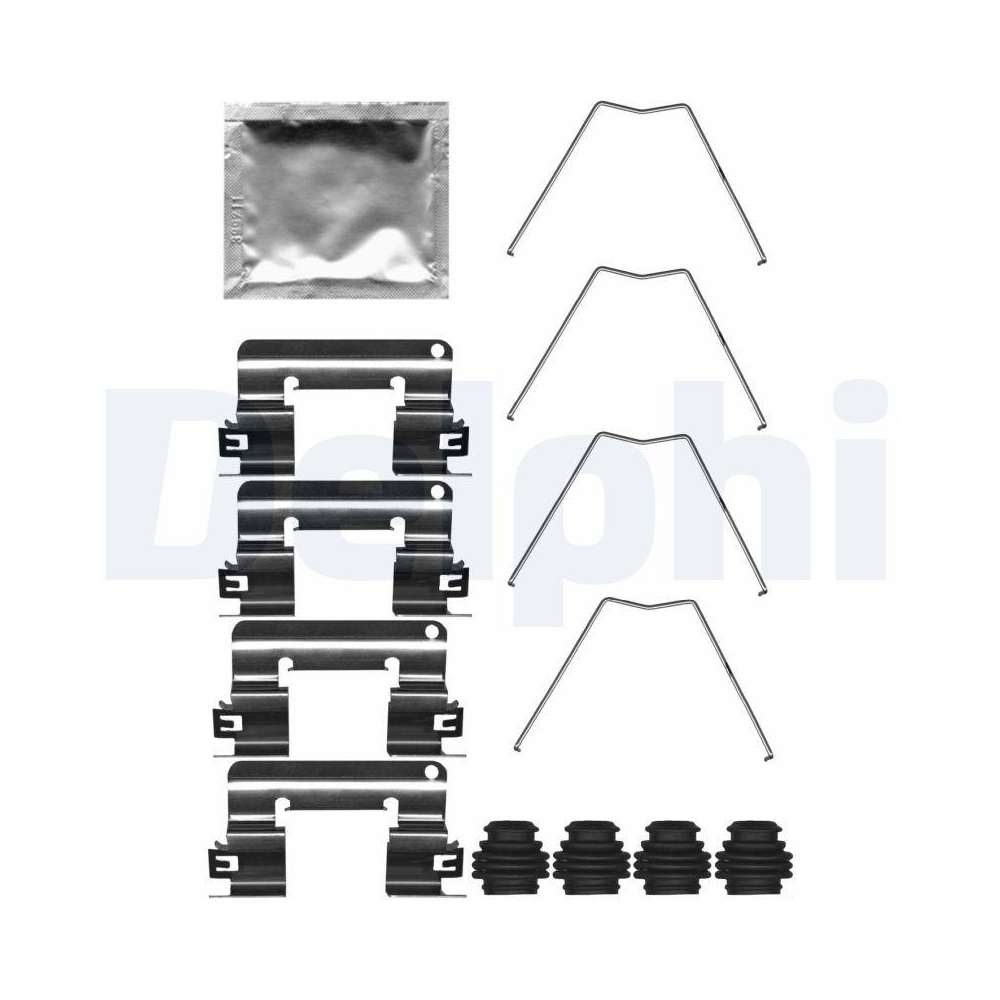 DELPHI LX0713 Zubeh&ouml;rsatz, Scheibenbremsbelag f&uuml;r, Vorderachse