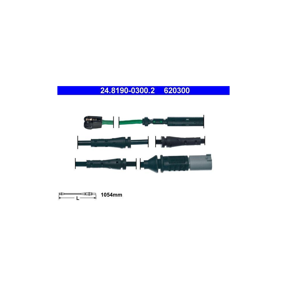 Warnkontakt, Bremsbelagverschlei&szlig; ATE 24.8190-0300.2 f&uuml;r BMW, Hinterachse