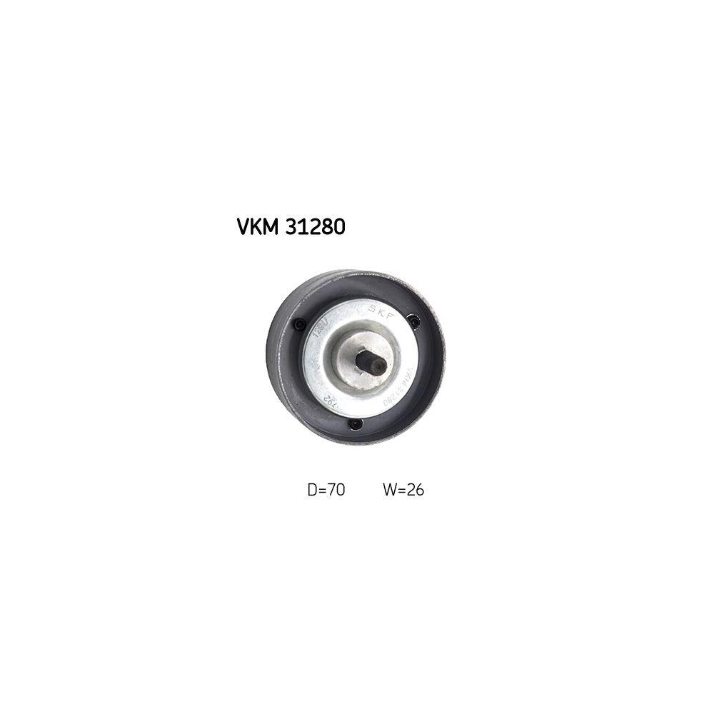 Umlenk-/F&uuml;hrungsrolle, Keilrippenriemen SKF VKM 31280 f&uuml;r AUDI SEAT SKODA VW