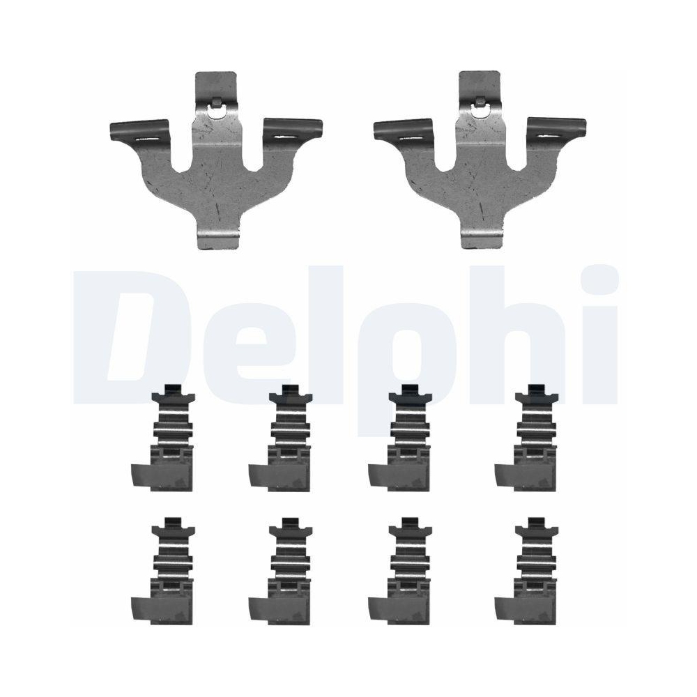 DELPHI LX0714 Zubehörsatz, Scheibenbremsbelag für, Vorderachse