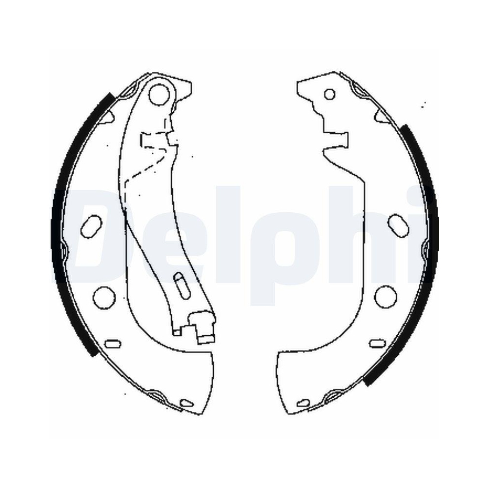 DELPHI LS1847 Bremsbackensatz f&uuml;r FIAT, Hinterachse