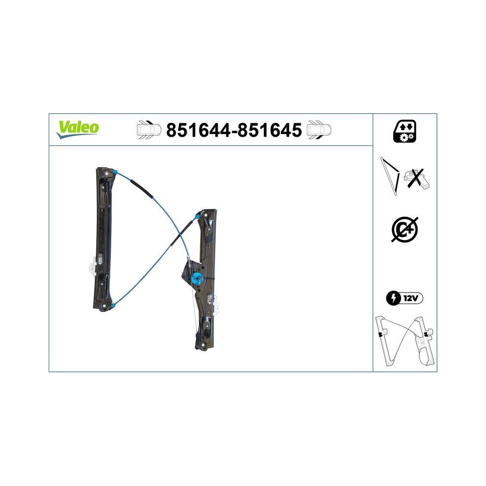 Fensterheber VALEO 851644 für BMW, vorne links