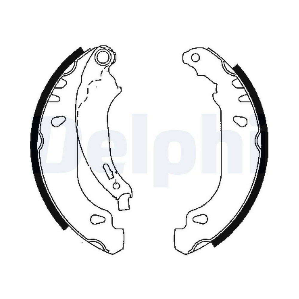 DELPHI LS1848 Bremsbackensatz f&uuml;r PEUGEOT, Hinterachse