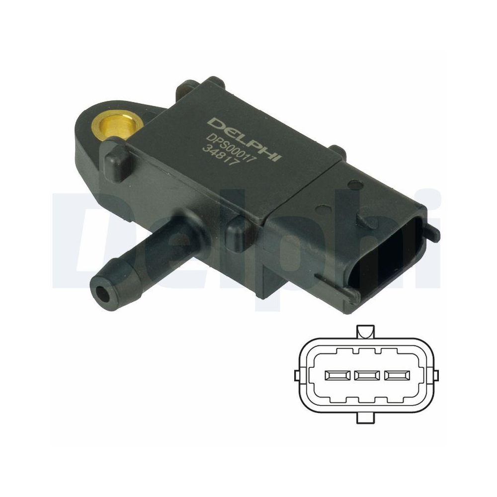 DELPHI DPS00017 Sensor, Abgasdruck für OPEL SAAB VAUXHALL CHEVROLET