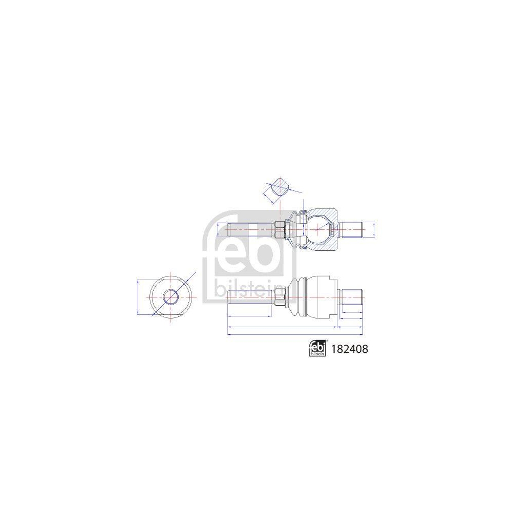 Axialgelenk, Spurstange FEBI BILSTEIN 182408 f&uuml;r MASSEY FERGUSON JOHN DEERE