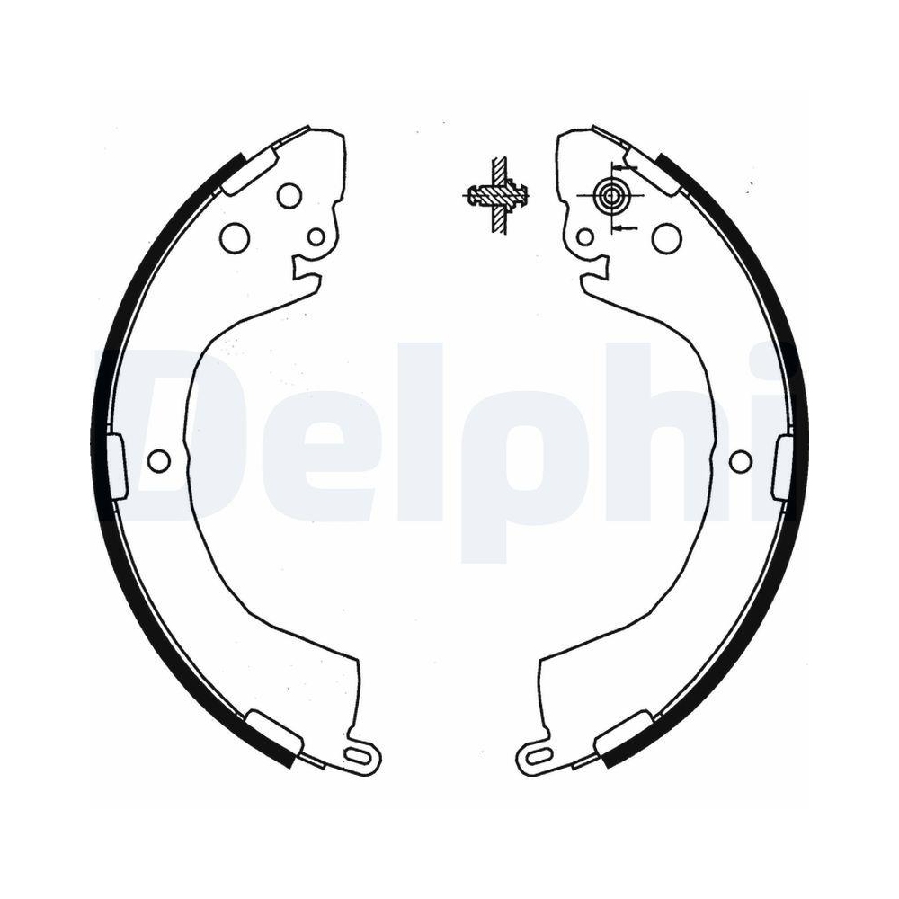 DELPHI LS1852 Bremsbackensatz f&uuml;r MITSUBISHI, Hinterachse