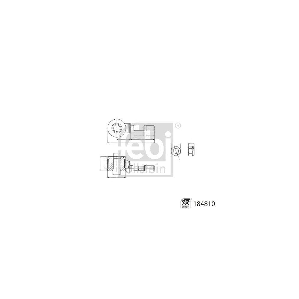 FEBI BILSTEIN Stange/Strebe, Stabilisator 184810 f&uuml;r SEAT VW, Vorderachse links