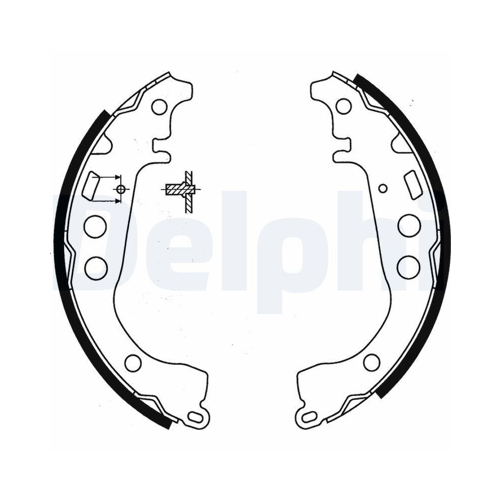 Bremsbackensatz DELPHI LS1854 für TOYOTA, Hinterachse