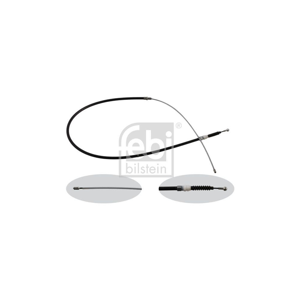 FEBI BILSTEIN Seilzug, Feststellbremse 36349 f&uuml;r AUDI SEAT SKODA VW, hinten