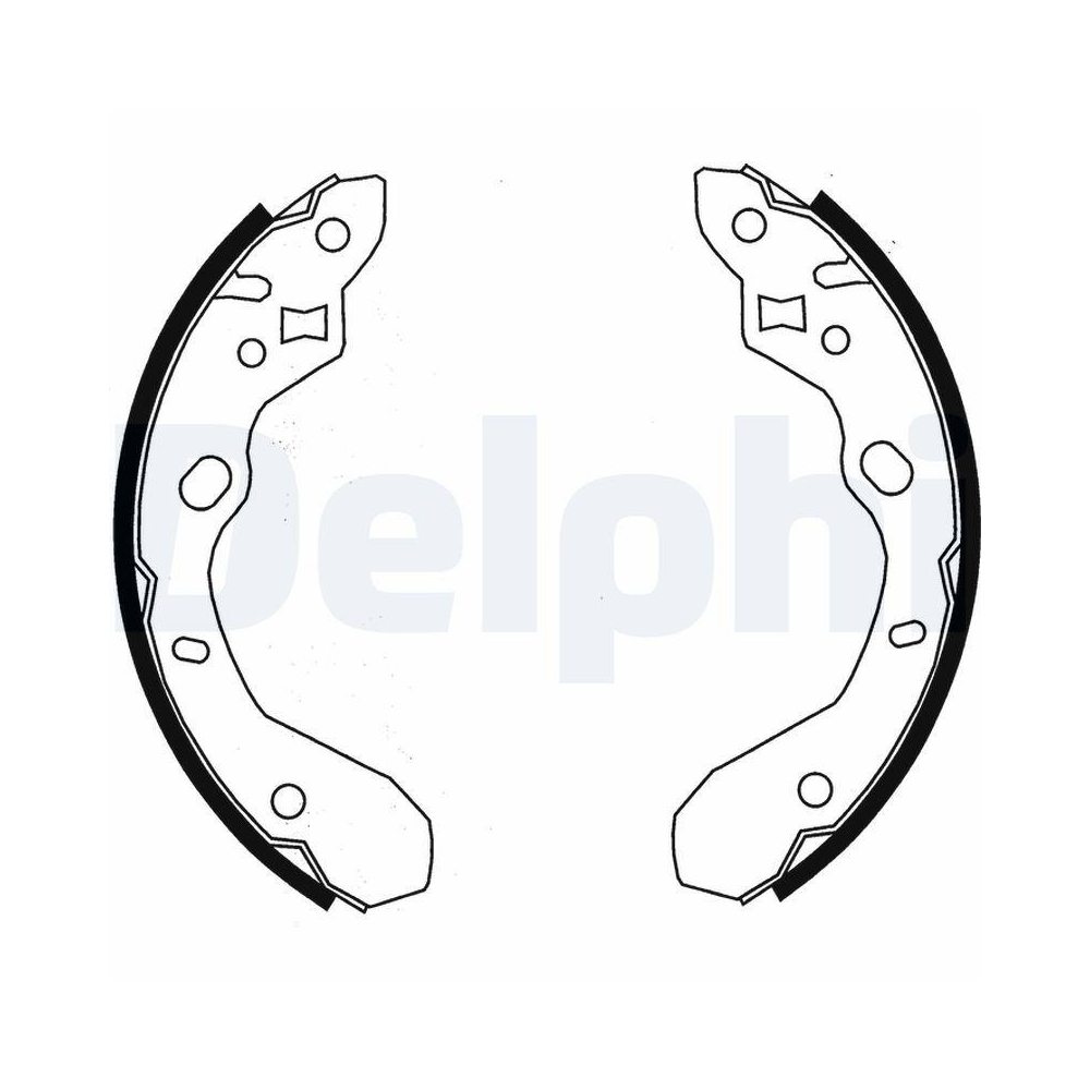 DELPHI LS1855 Bremsbackensatz für MAZDA, Hinterachse