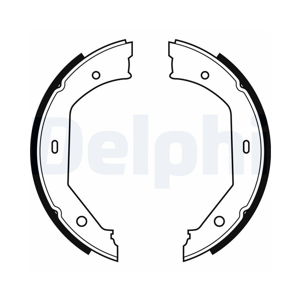 DELPHI LS1857 Bremsbackensatz f&uuml;r BMW ALPINA BMW (BRILLIANCE), Hinterachse