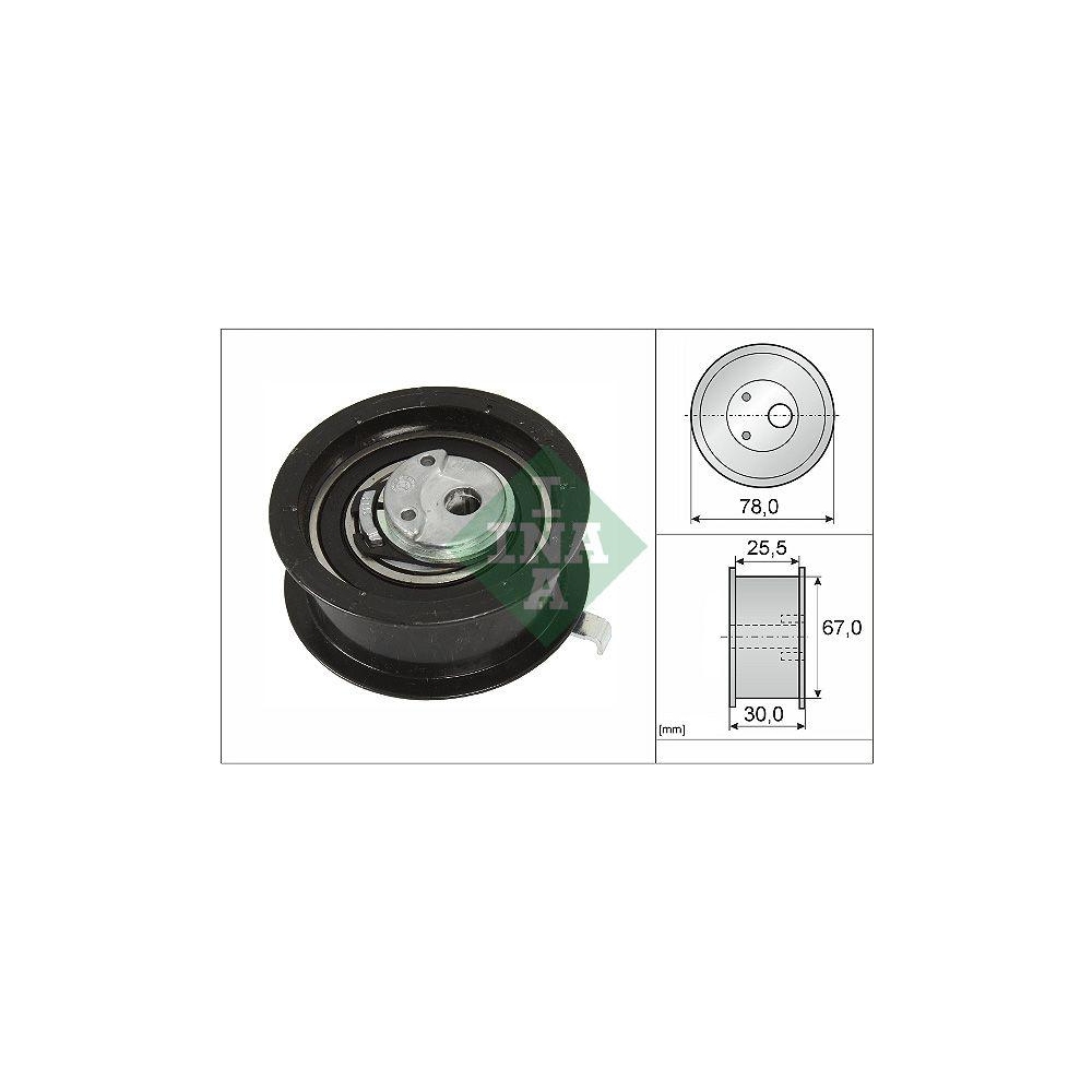 Spannrolle, Zahnriemen INA 531 0251 30 f&uuml;r AUDI FORD SEAT SKODA VW