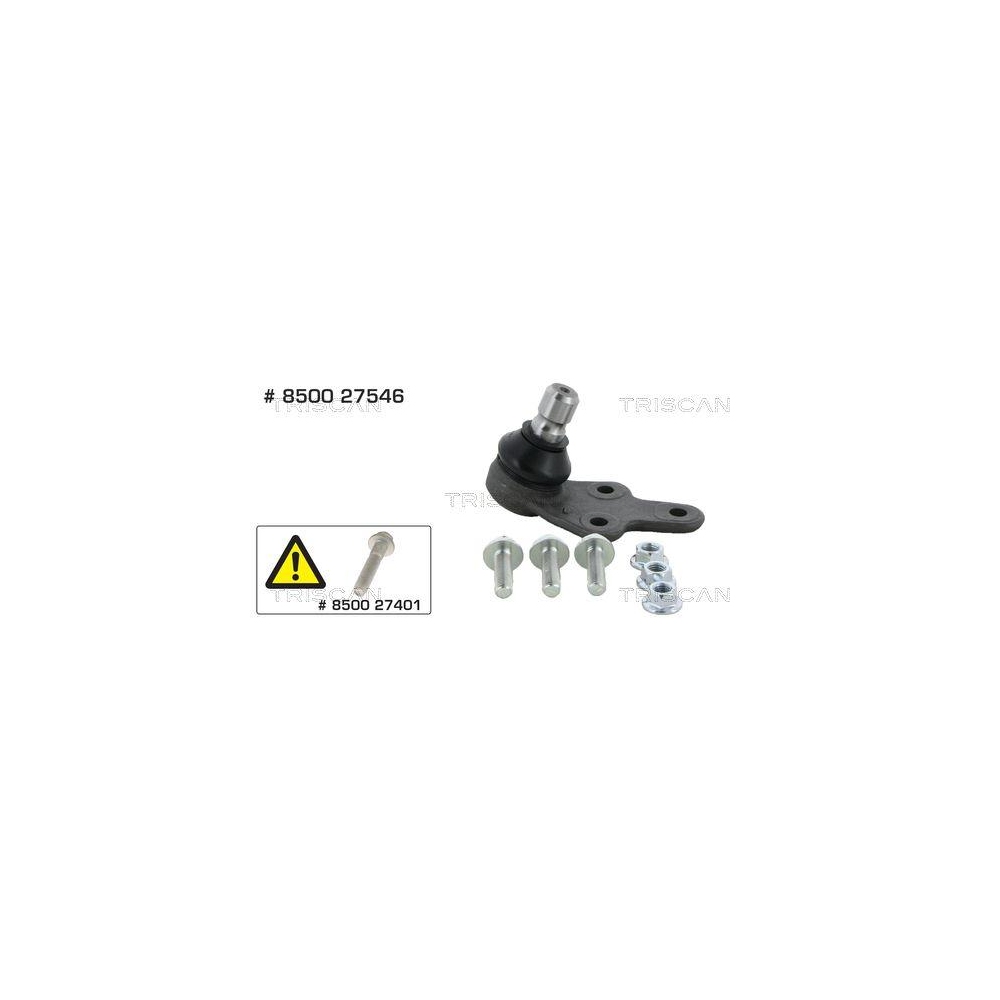 Trag-/F&uuml;hrungsgelenk TRISCAN 8500 27546 f&uuml;r, Vorderachse links, au&szlig;en, unten