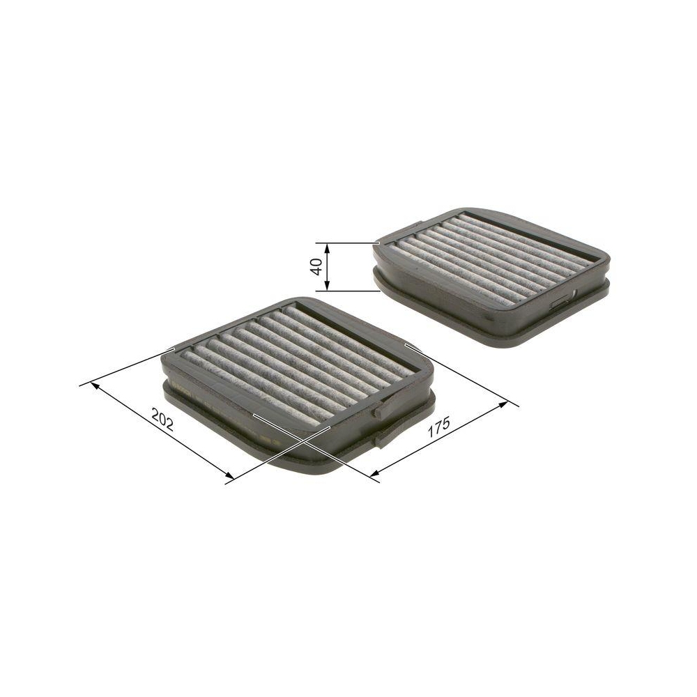 Filter, Innenraumluft BOSCH 1 987 432 512 für MERCEDES-BENZ, Innenraum