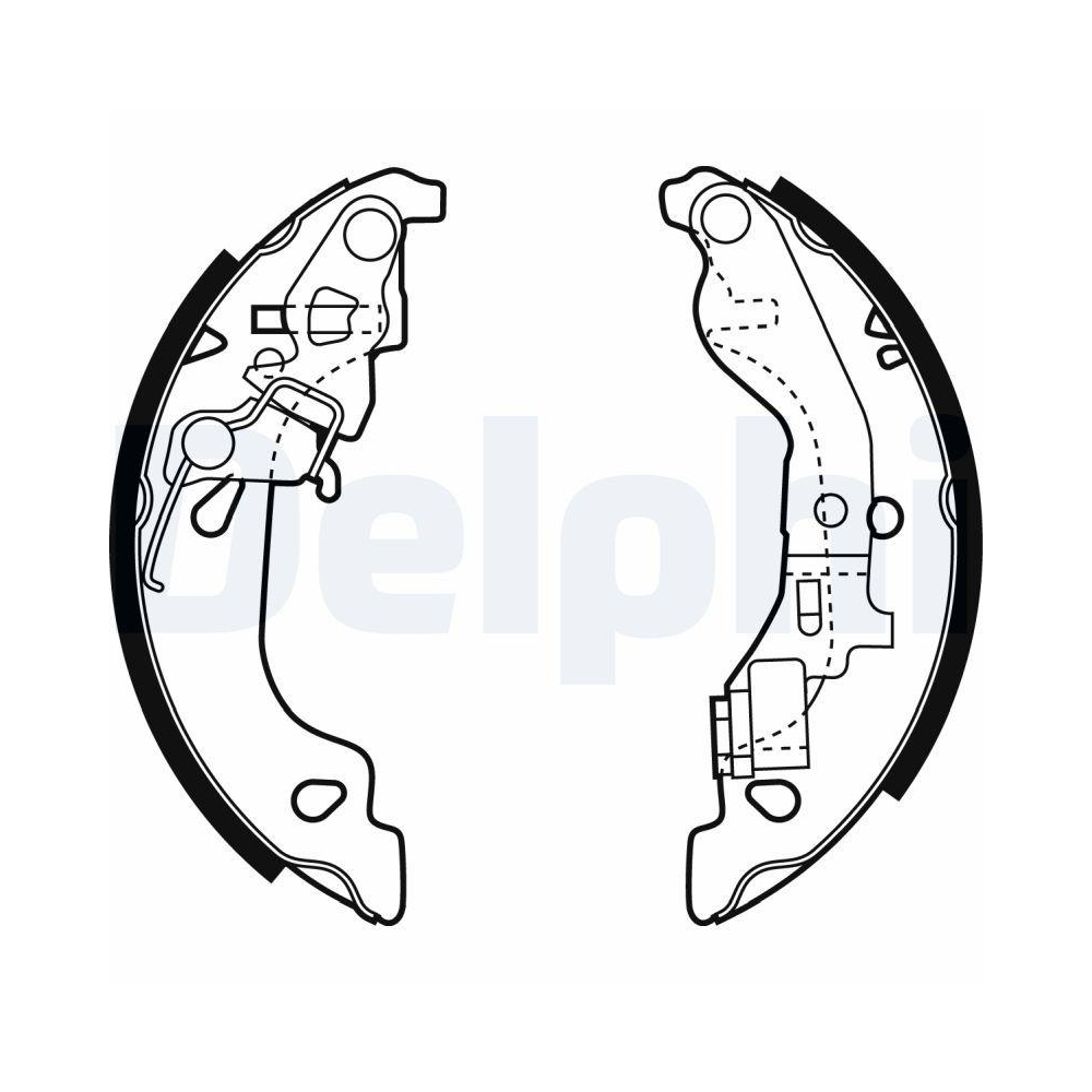 DELPHI LS1858 Bremsbackensatz f&uuml;r FIAT, Hinterachse