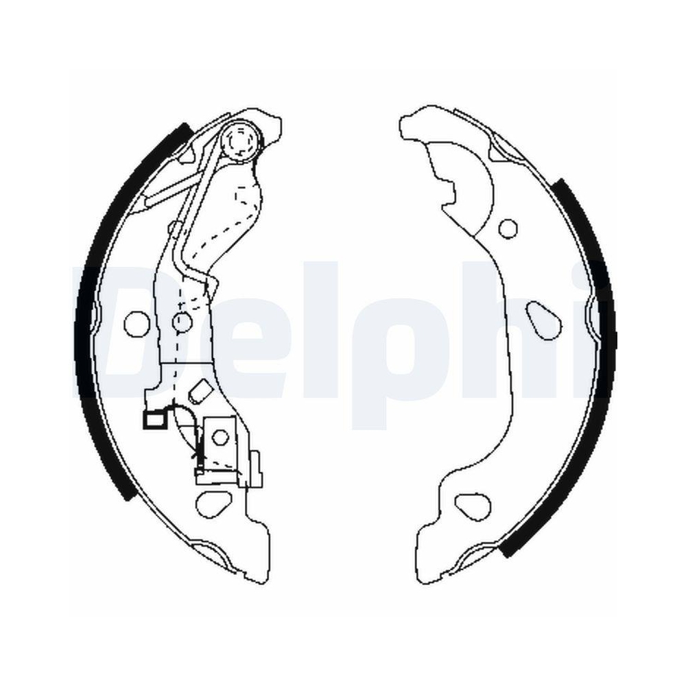 Bremsbackensatz DELPHI LS1859 für FIAT, Hinterachse