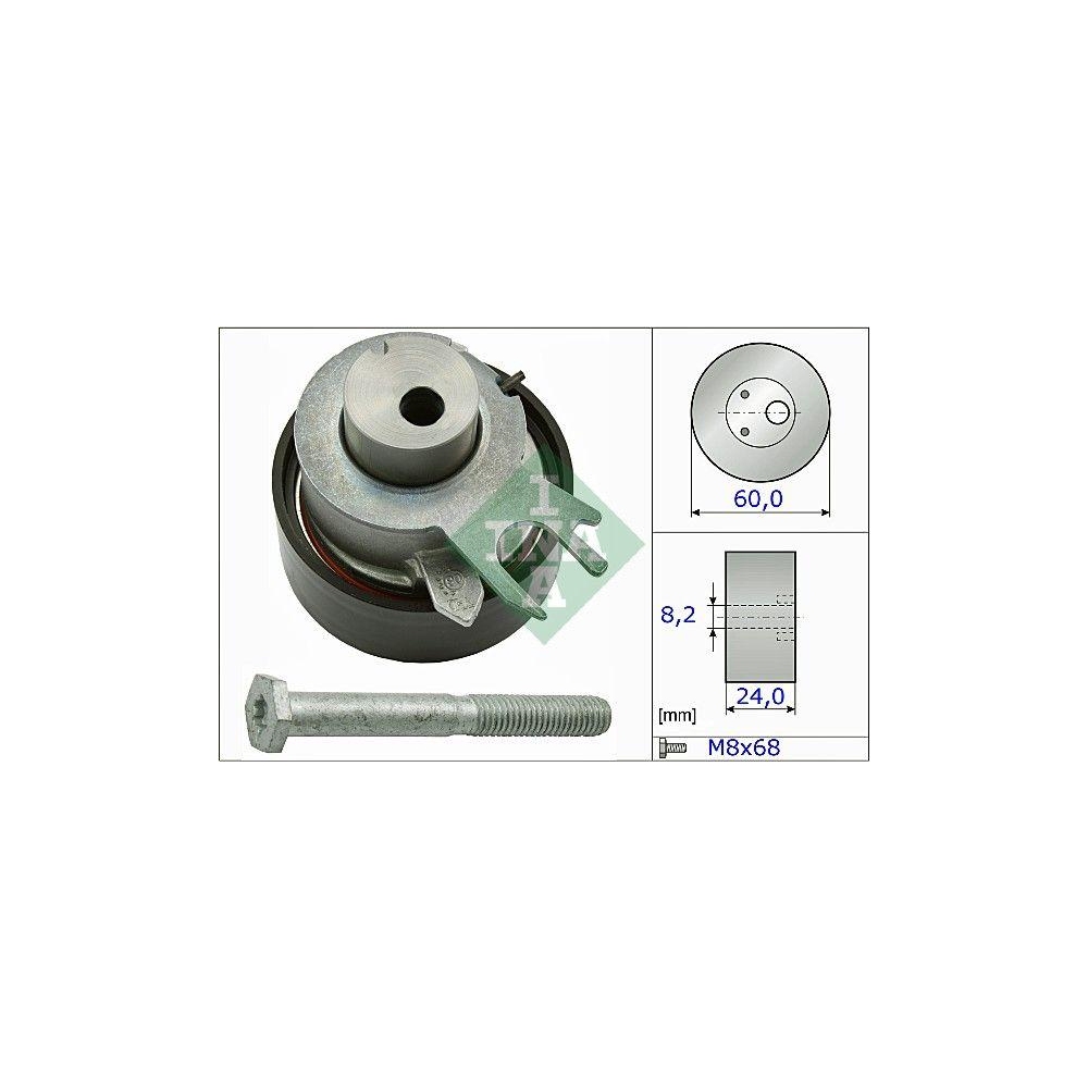 Spannrolle, Zahnriemen INA 531 0317 10 f&uuml;r AUDI SEAT SKODA VW VW (SVW), unten