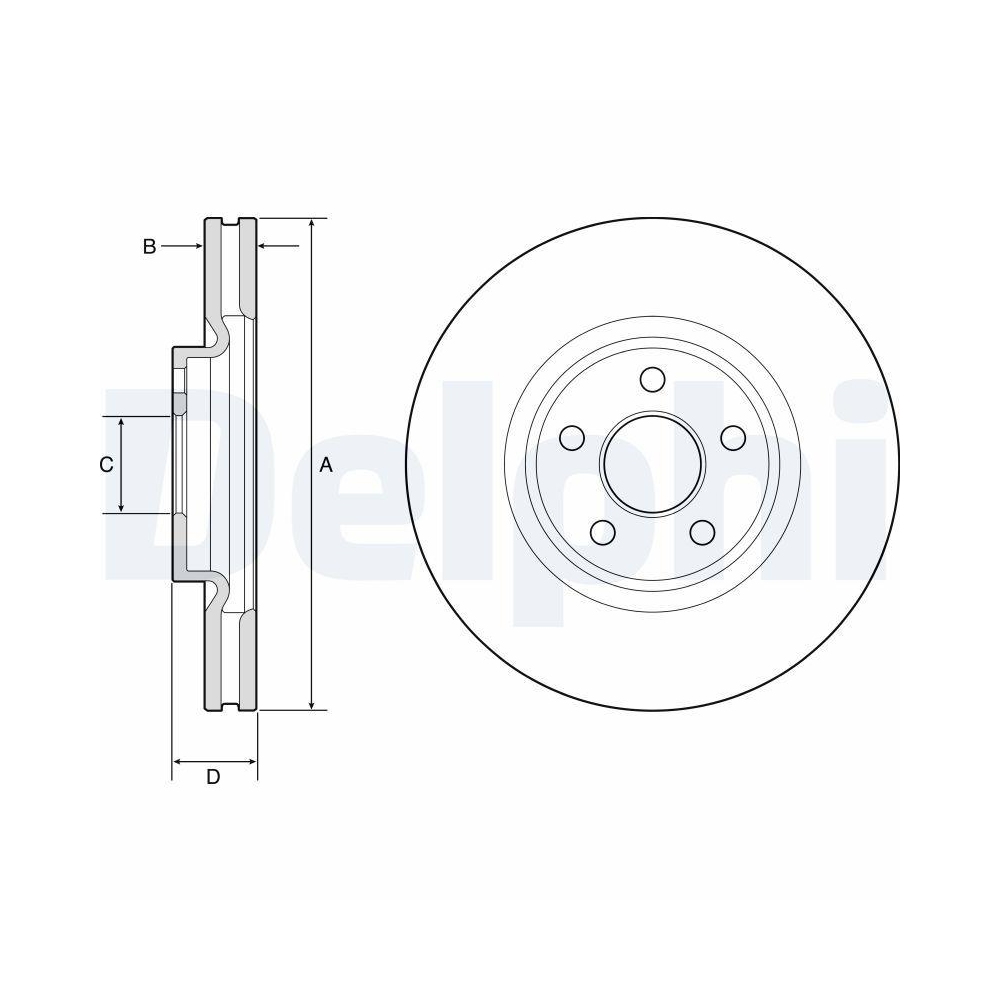 DELPHI BG9203C 2 St&uuml;ck Bremsscheiben f&uuml;r FORD FORD USA FORD (CHANGAN), Vorderachse