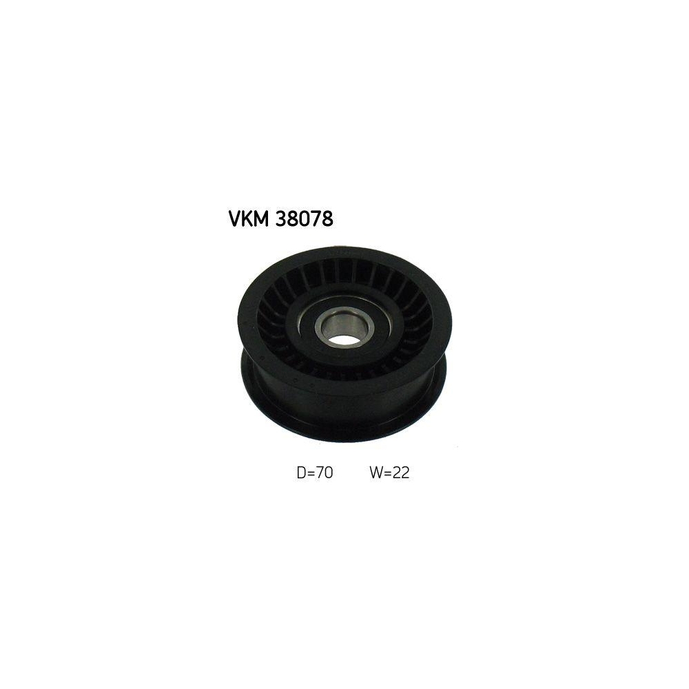 Umlenk-/F&uuml;hrungsrolle, Keilrippenriemen SKF VKM 38078 f&uuml;r MERCEDES-BENZ, mitte