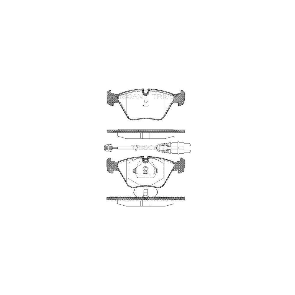 Bremsbelagsatz, Scheibenbremse TRISCAN 8110 28001 f&uuml;r AUDI PEUGEOT VW