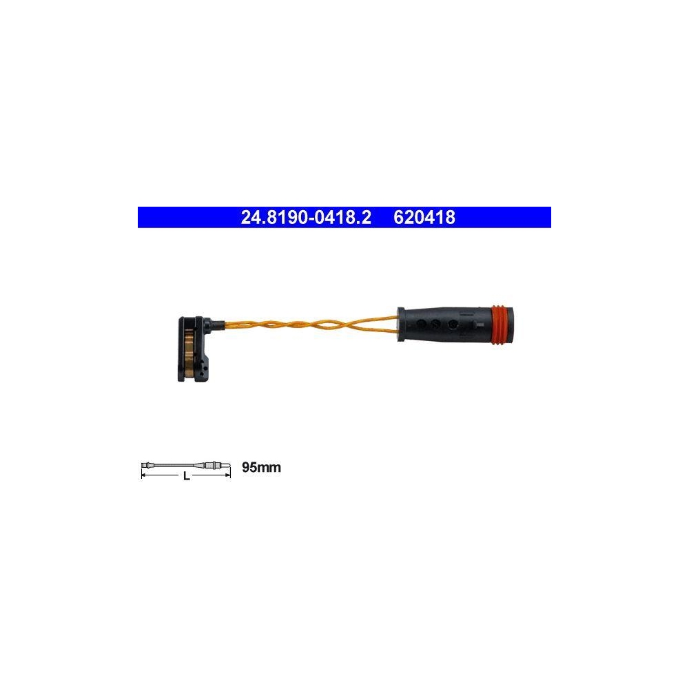 Warnkontakt, Bremsbelagverschlei&szlig; ATE 24.8190-0418.2 f&uuml;r MERCEDES-BENZ VAG