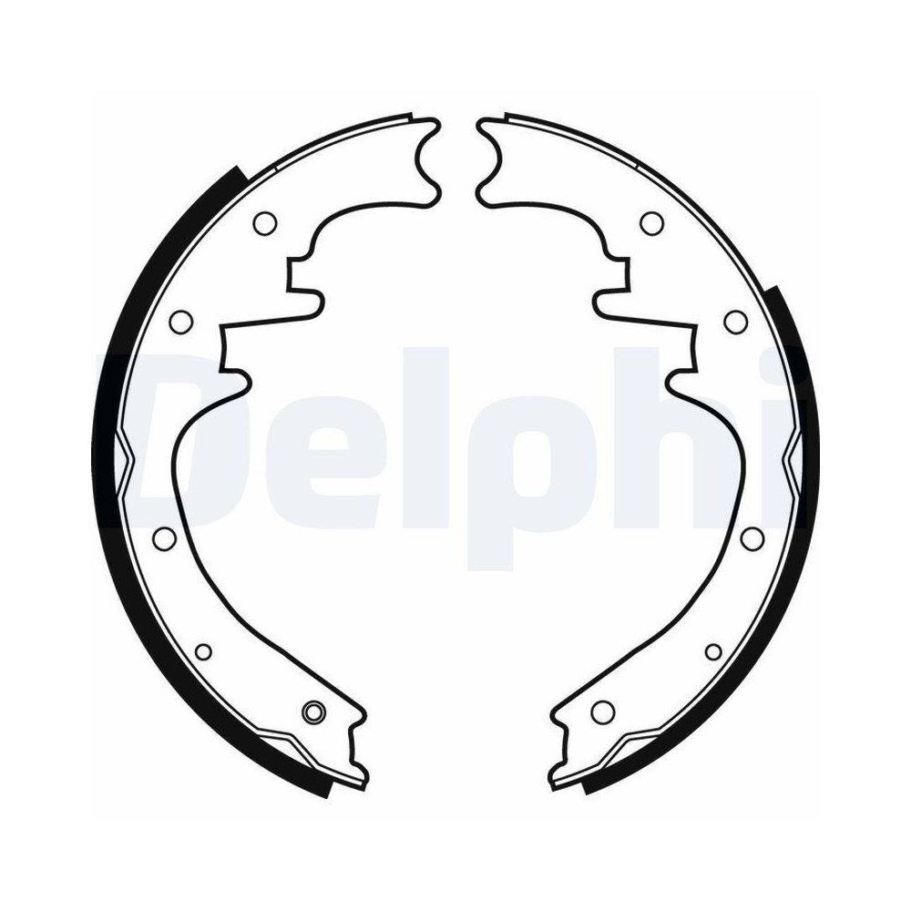 DELPHI LS1872 Bremsbackensatz für JEEP, Hinterachse