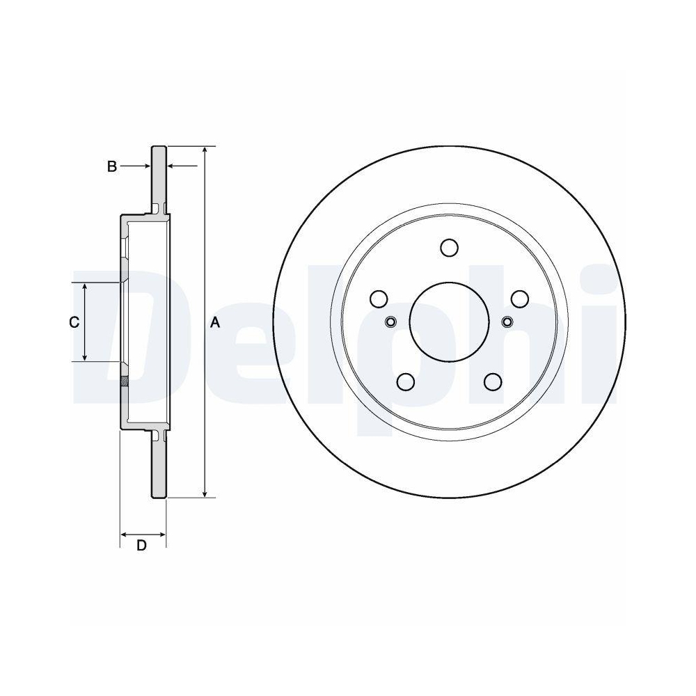 DELPHI BG4183C 2 St&uuml;ck Bremsscheiben f&uuml;r TOYOTA, Hinterachse