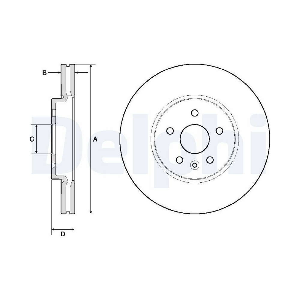 DELPHI BG4710C 2 St&uuml;ck Bremsscheiben f&uuml;r OPEL VAUXHALL CHEVROLET BUICK (SGM), Vorderachse