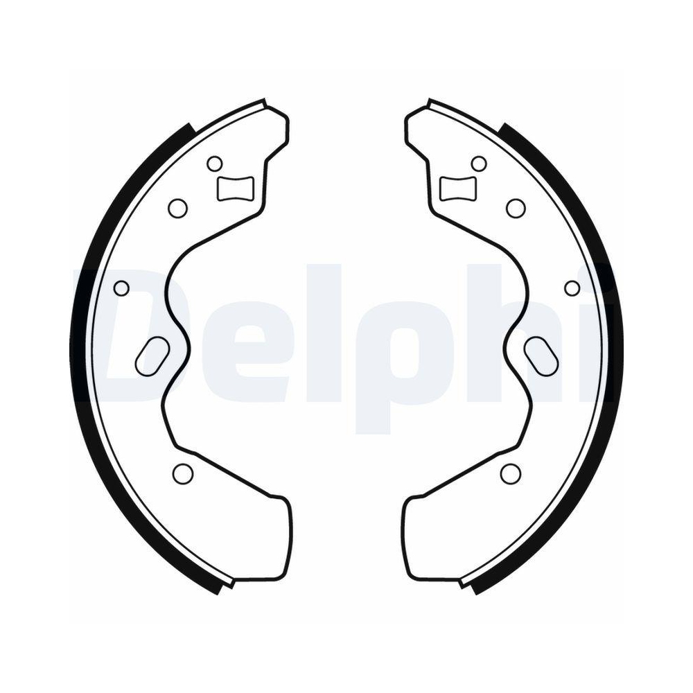 DELPHI LS1878 Bremsbackensatz für MAZDA, Hinterachse