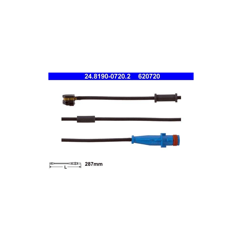 Warnkontakt, Bremsbelagverschleiß ATE 24.8190-0720.2 für OPEL VAUXHALL