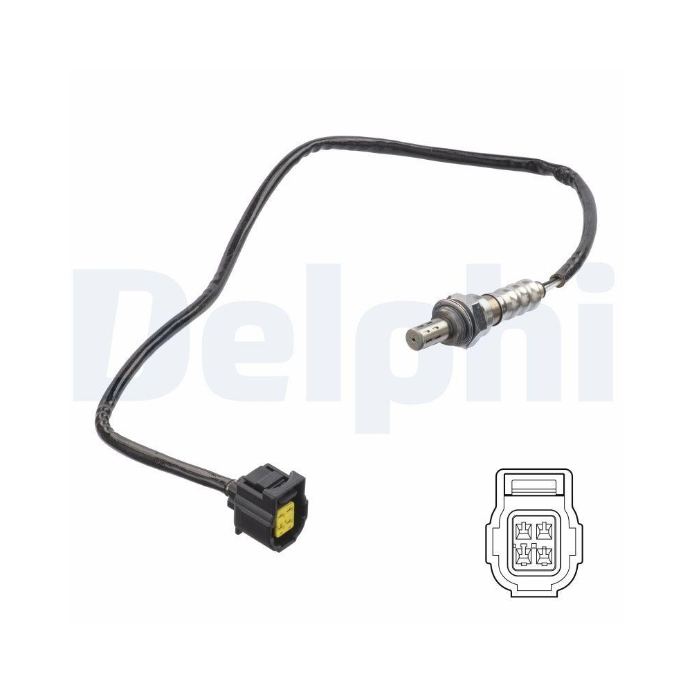 DELPHI ES21342-12B1 Lambdasonde f&uuml;r MERCEDES-BENZ, nach Katalysator, vorne