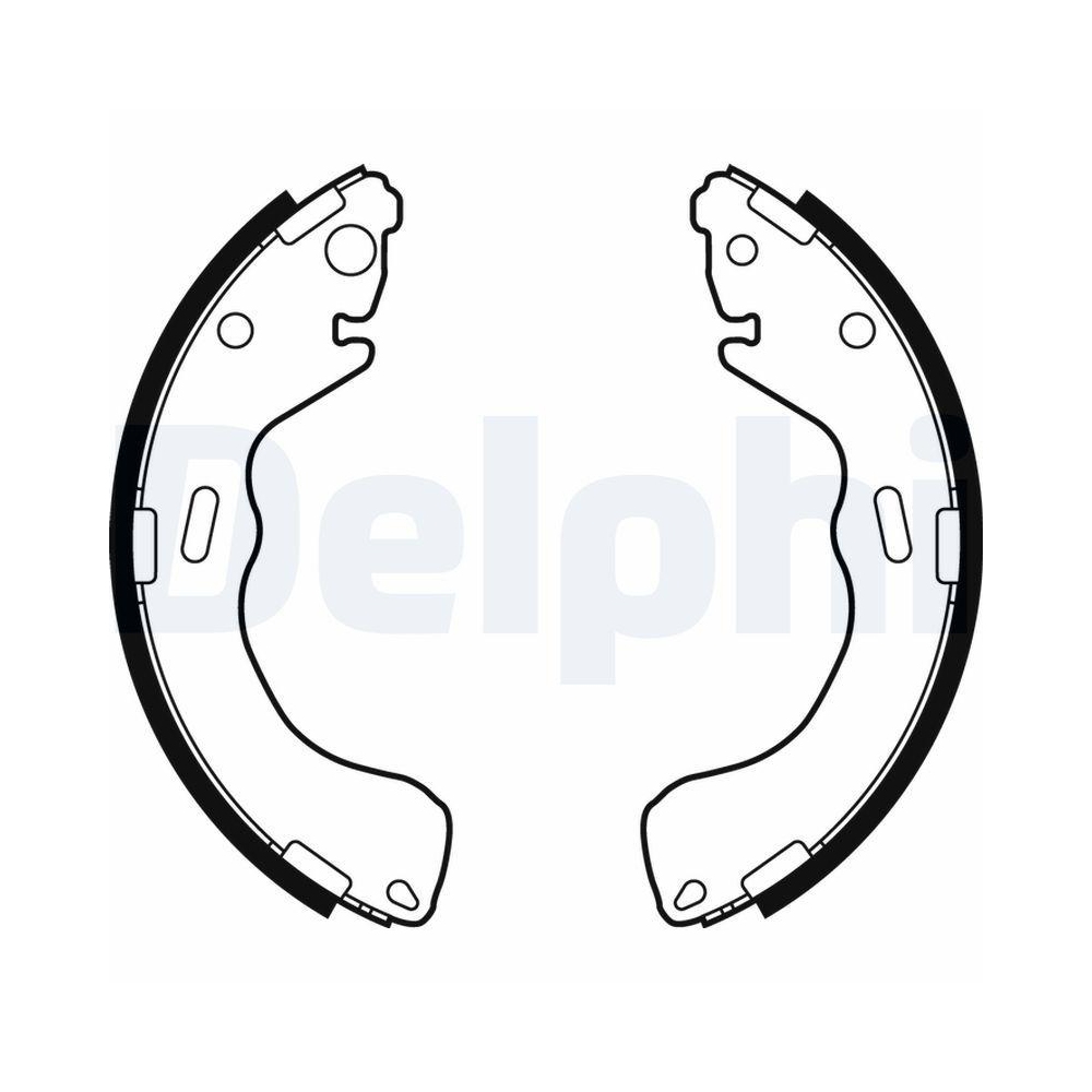 DELPHI LS1879 Bremsbackensatz für FORD MAZDA, Hinterachse