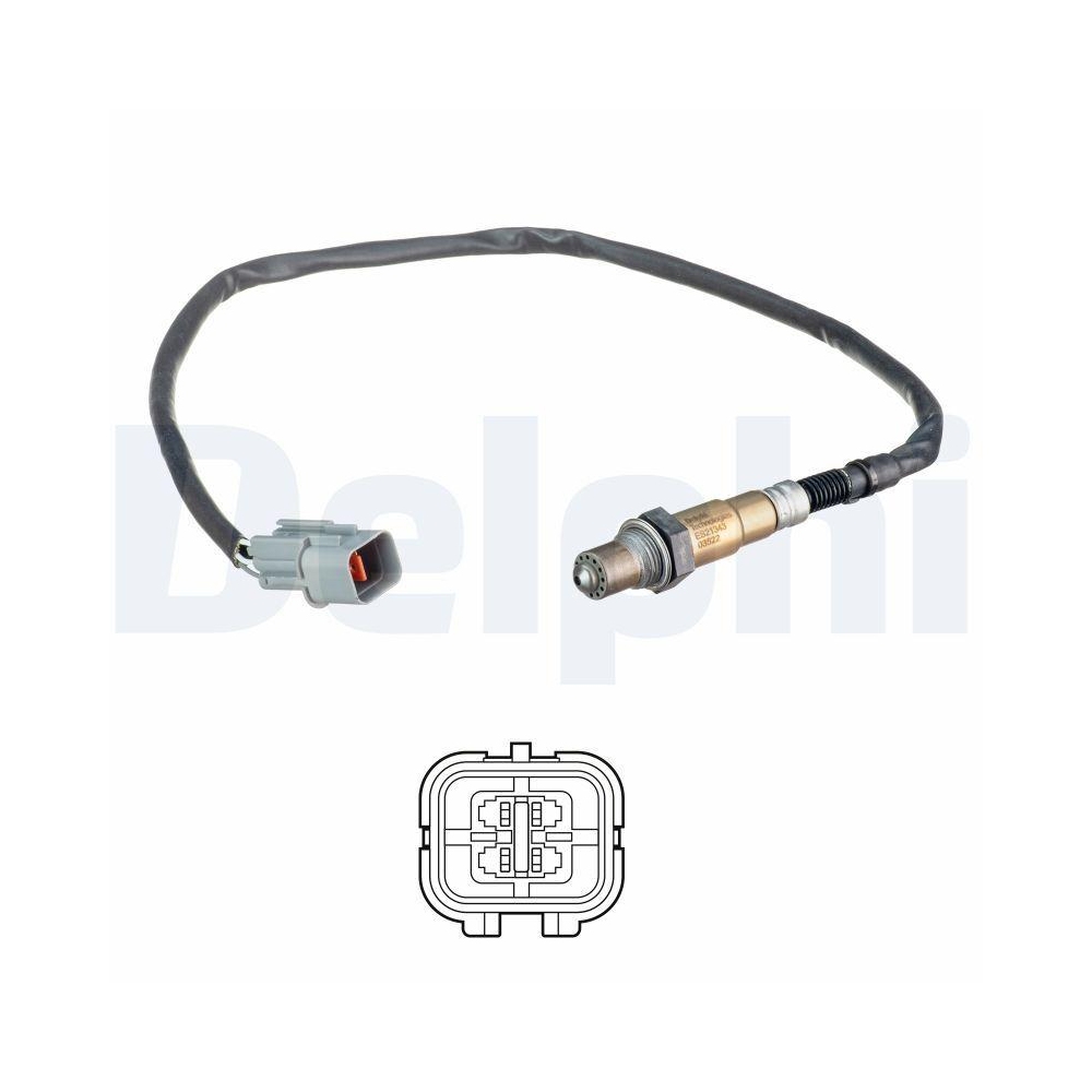 DELPHI ES21343-12B1 Lambdasonde f&uuml;r HYUNDAI KIA, nach Katalysator