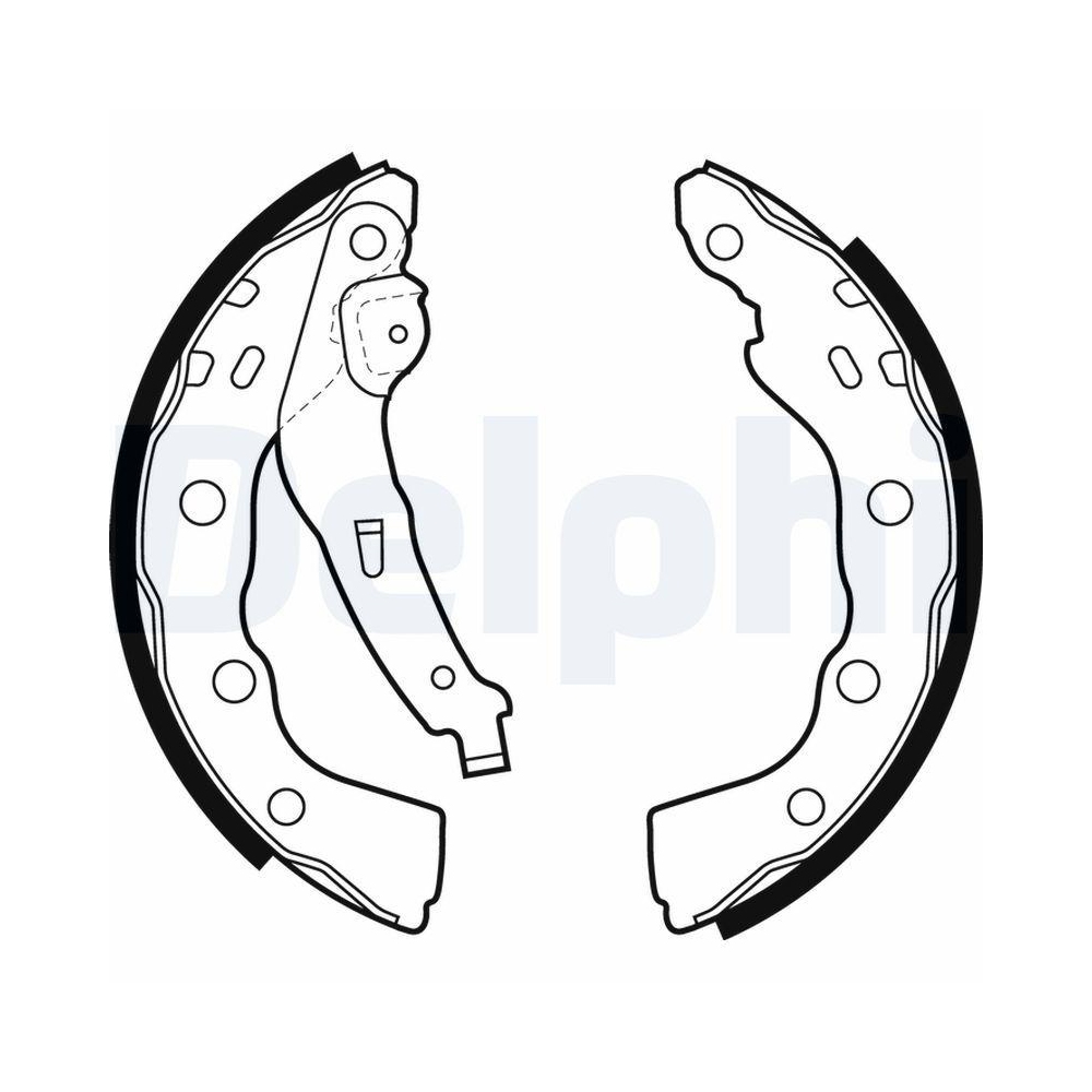 DELPHI LS1880 Bremsbackensatz f&uuml;r ISUZU MITSUBISHI, Hinterachse